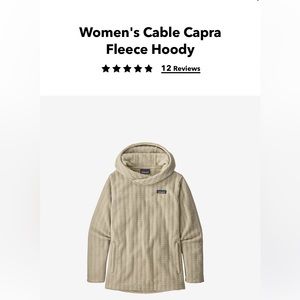 Patagonia Cable Capra fleece hoodie Women’s size medium